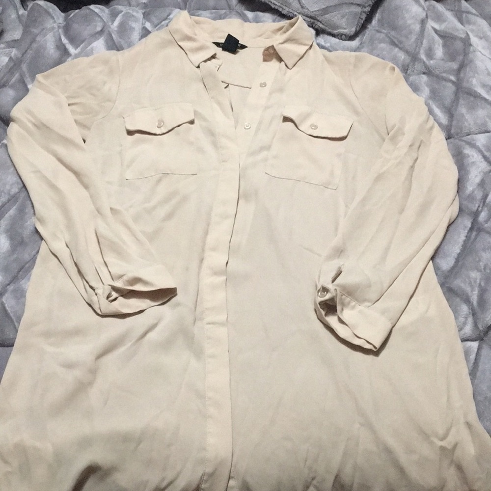 Long silk blouse
